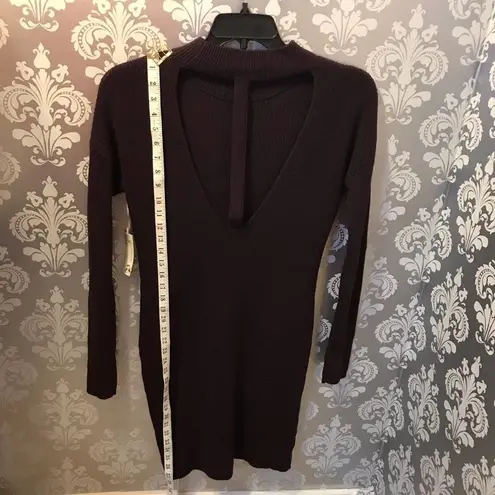 Kaisely Dark Purple Knit Medium Dress