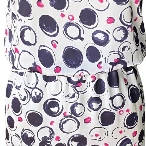COLOUR IT Ladies Black White & Red Polka Dots Long Fitted Waist Blouse ~ Size S