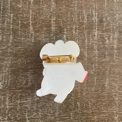 Hallmark Vintage  Christmas Holiday Mouse w/ Jingle Bell Acrylic Pin Brooch