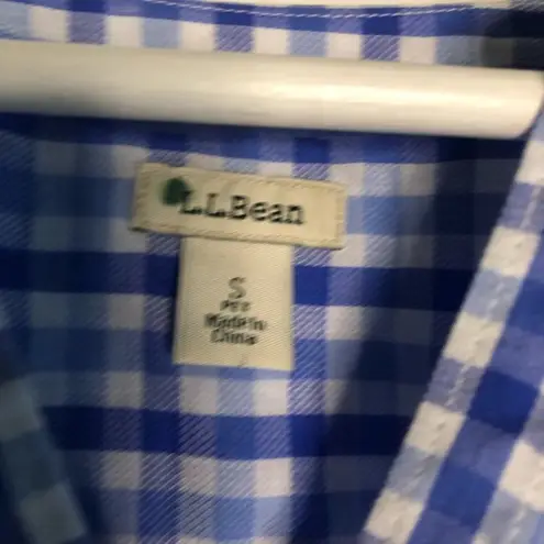 L.L.Bean  button down‎ shirt blouse checks