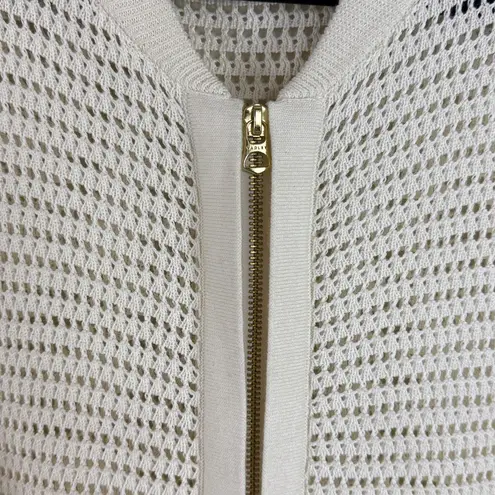 Varley Ward Knit 100% Cotton Jacket in Ivory Size Medium
