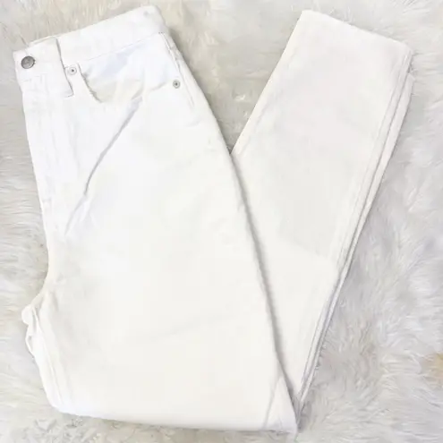 Madewell  The Momjean Ivory White Jeans High Rise Women’s Size 27 Tall NWT