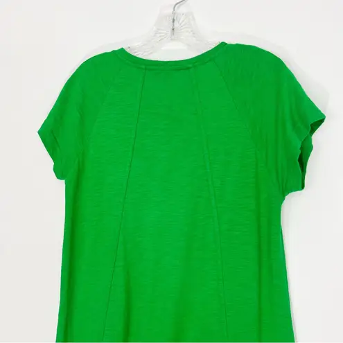 Me + Em Cotton Slub Jersey Raglan T Shirt Swing Dress Kelly Green Size 4