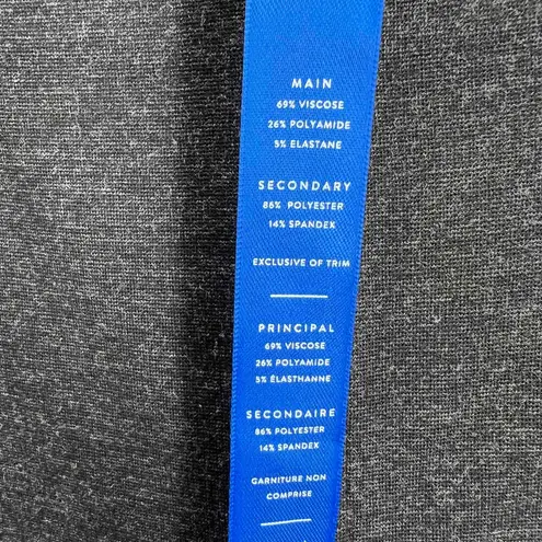 Kit And Ace Gray Pant High Waist Straight Leg Ponte Knit Womens Size 4