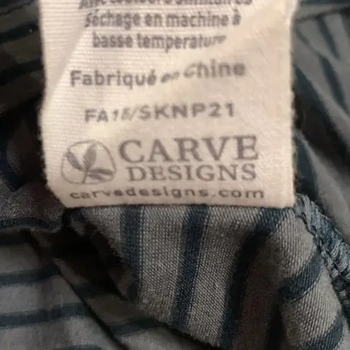 Carve Designs High Point organic cotton striped yoga band A-line skirt L