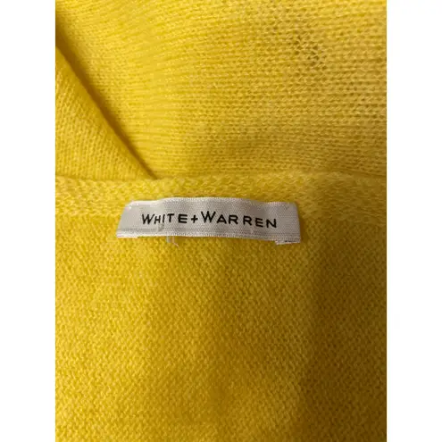 White + Warren 100% Cashmere Travel Wrap Scarf Blanket Yellow Mimosa
