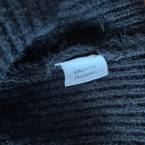 Crew Neck Pullover Knit Top Blouse Sweater Shirt Long Sleeve Winter Casual Top Black