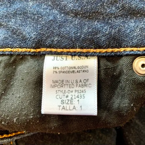 Just USA Dark Wash Denim Skinny Jeans Size 1