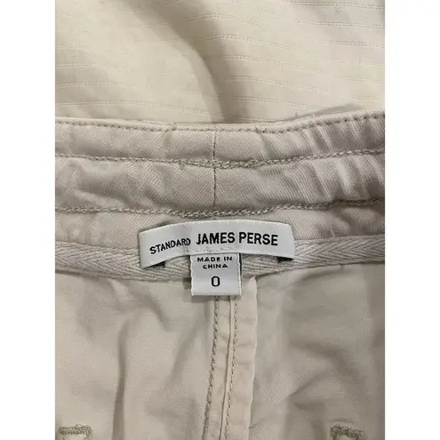 James Perse Standard Drawstring Bermuda Shorts 100% Cotton Gray Women's Size 0