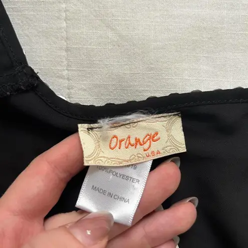 Vintage Black studded strap halter top with double strap detail Size small