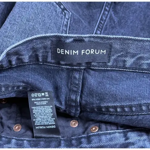 Denim Forum Aritzia black The Yoko Mid thigh short size 28 raw hem high rise