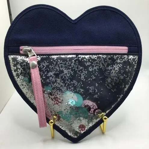A Rare Out Of Stock New Pottery Barn Kids Mackenzie Heart Shaped Pouch Blue