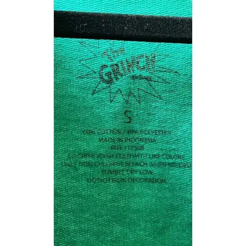 Dr. Seuss the grinch smiley eye crew neck green pullover long sleeve sweater S