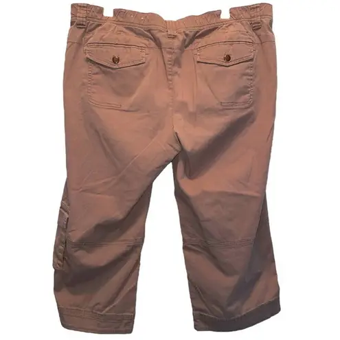 Magellan Sportswear Khaki Crop Cargo with Camo Cuff Pants 12