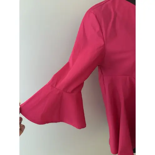Pomander Place Top Womens Medium Pink Flutter Sleeve Boho Preppy Tuckernuck