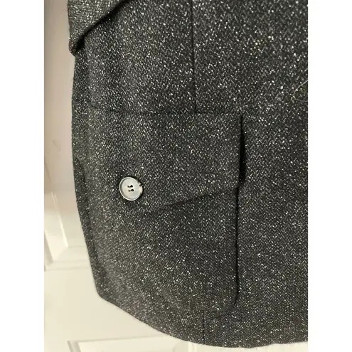 Kenar Studio Charcoal Tweed Wool Silk Blend Blazer size 6