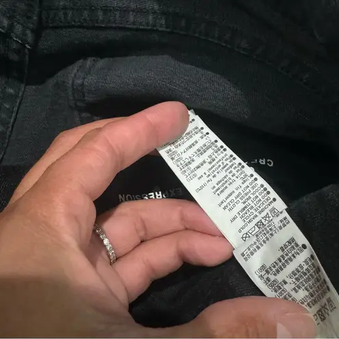 New MOUSSY VINTAGE Lenwood Distressed Skinny Ankle Jeans Washed Black Size 25 Black