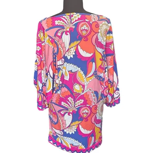 Trina Turk NWT  Sevilla Tunic Cover-Up Dress – Small Psychedelic 60s 70s style