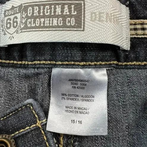 Route 66 Women's Wide Leg Dark Wash Jeans 14/15 Classic Fit