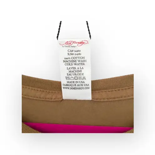 Ed Hardy new ☻︎ Punks Not Dead ☻︎ Barefoot Tee T Shirt Dress ☻︎ Tattoo Crystals