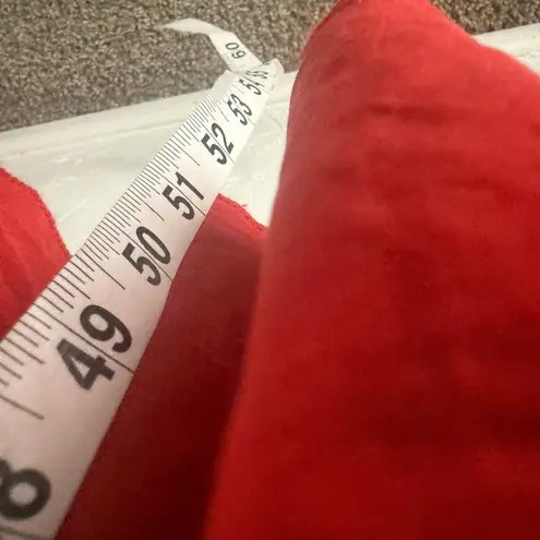 Floral Blooming Red Boho Maxi Dress XXL Empire Waist Button V