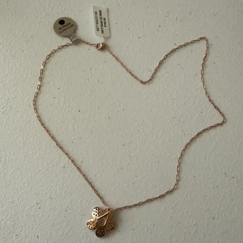 Giani Bernini NWT Rose Gold 925 Sterling Silver 18” Necklace With Flower Pendant