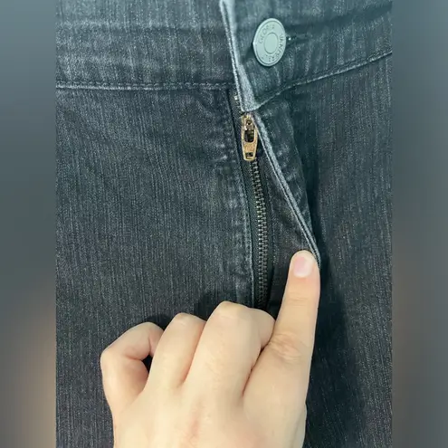 Gloria Vanderbilt Black Wash All Around Slimming Denim Cropped Capri Jeans Sz 16