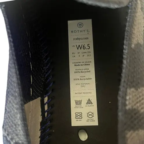 Rothy's Original The Sneaker in Gray Camo Slip On Flats Shoes Womens Size 6.5