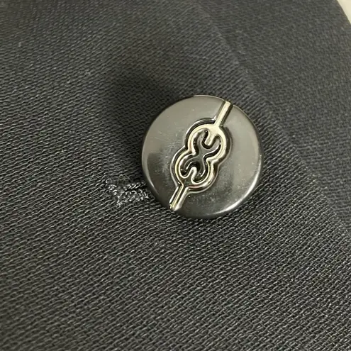 Escada Wool Blazer Jacket German Design Size 34 Grommet Detail MISSING BUTTON Black