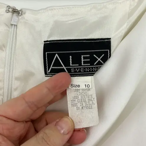 Alex Evenings Vintage Alex Evening Size 10 V-Neck Sleeveless Satin Maxi Formal Gown Dress