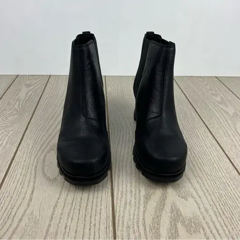 Sorel  Women's Joan Of Arctic Wedge III Chelsea Bootie US10 Black Seat Salt $210
