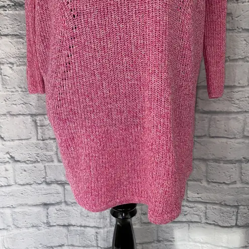 EXPRESS new with tags batwing plunging vneck knit sweater marble pink white M