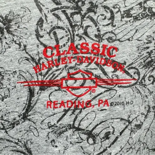 Harley Davidson Reading PA Gray Women’s Graffiti Wings T