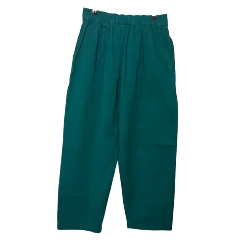 Big Bud Press Trousers Women’s Petite Small Green High Rise Relaxed Fit Cotton Size 26