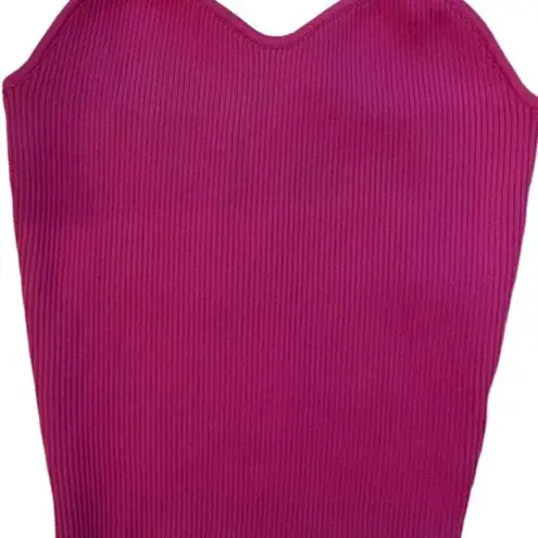 NWT women's Happily‎ Grey fuschia knit strapless top size medium Purple - Image 5