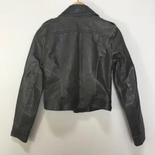 Jack by BB Dakota Jack BB Dakota brown leather moto jacket size S