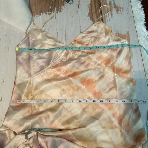 All Saints Melody Marea Silk Blend Rainbow Pink Midi Dress Size US 8