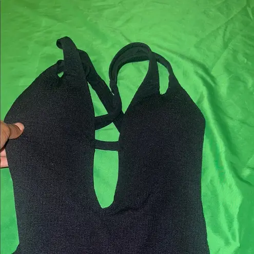 Becca NWOT Stylish Black One Piece Swimsuit size Small