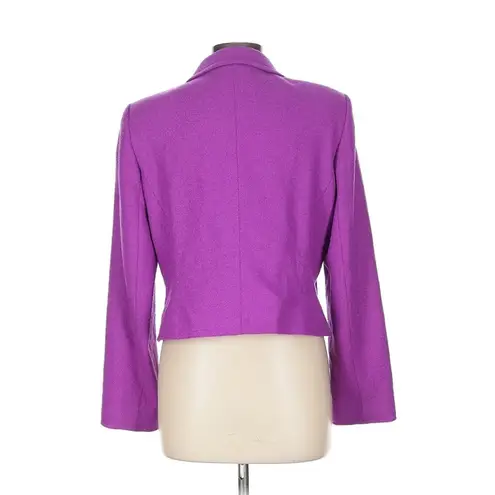 Escada VTG Wool Blend Blazer Purple Sz 8 Old Money retro Preppy Artsy Jacket