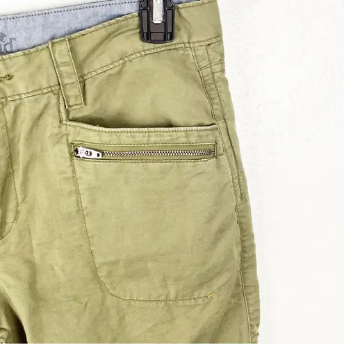 Horny Toad Linen Blend Cuffed Swept Away Bermuda Shorts, Size 8