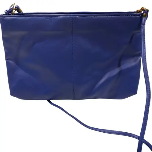 1990s Baggo Royal Blue Faux Leather Crossbody Shoulder Bag NWT Vintage Y2K