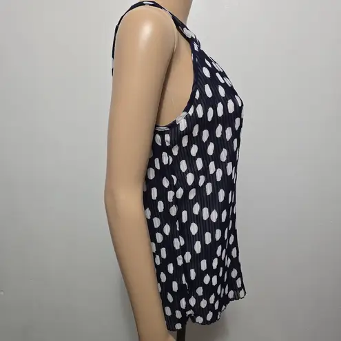 Jonathan Martin Navy Polka Dot Halter Tank Top Size Small