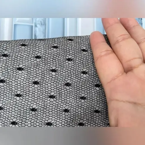 RED VALENTINO TULLE HOODIE SMALL Black