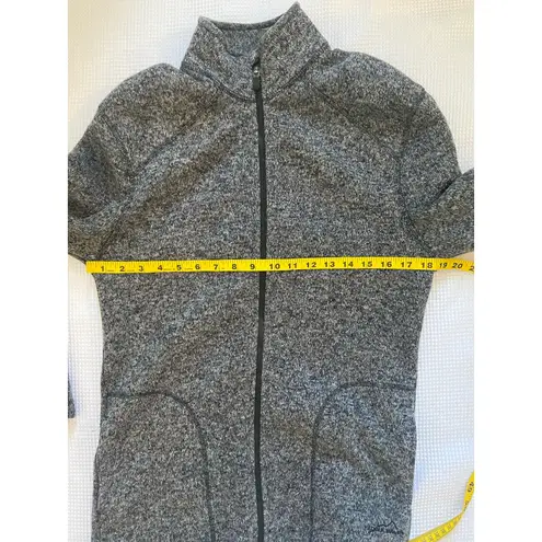 Eddie Bauer  Womens Full Zip Fleece Jacket Gray Heather Size Small S Hiking Layer