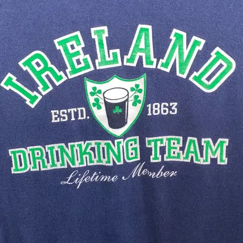 Ireland Drinking Team Graphic Navy Tee Shirt Size XL