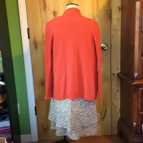 autumn cashmere Orange Cashmere Rib Drape Cardigan $258 VGUC XS