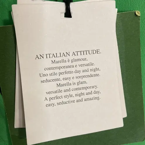 Marella Teramo Tiered Midi Dress Bright Green size 6 NWT