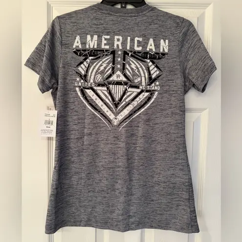 American Fighter x Affliction Women Hancock Grey T-Shirt Tee Size Small