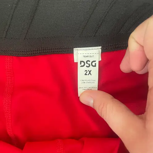 DICK'S Sporting Goods DSG Red Compression Mid Rise Spandex Shorts Size 2X NWT