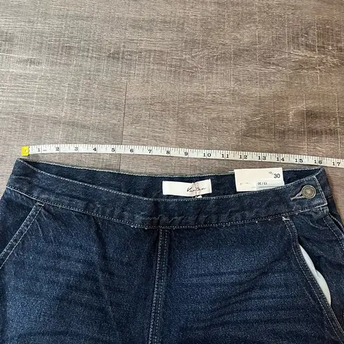 KANCAN High Rise Wide Leg Side Zip Jeans in Dark Wash Blue Size 30